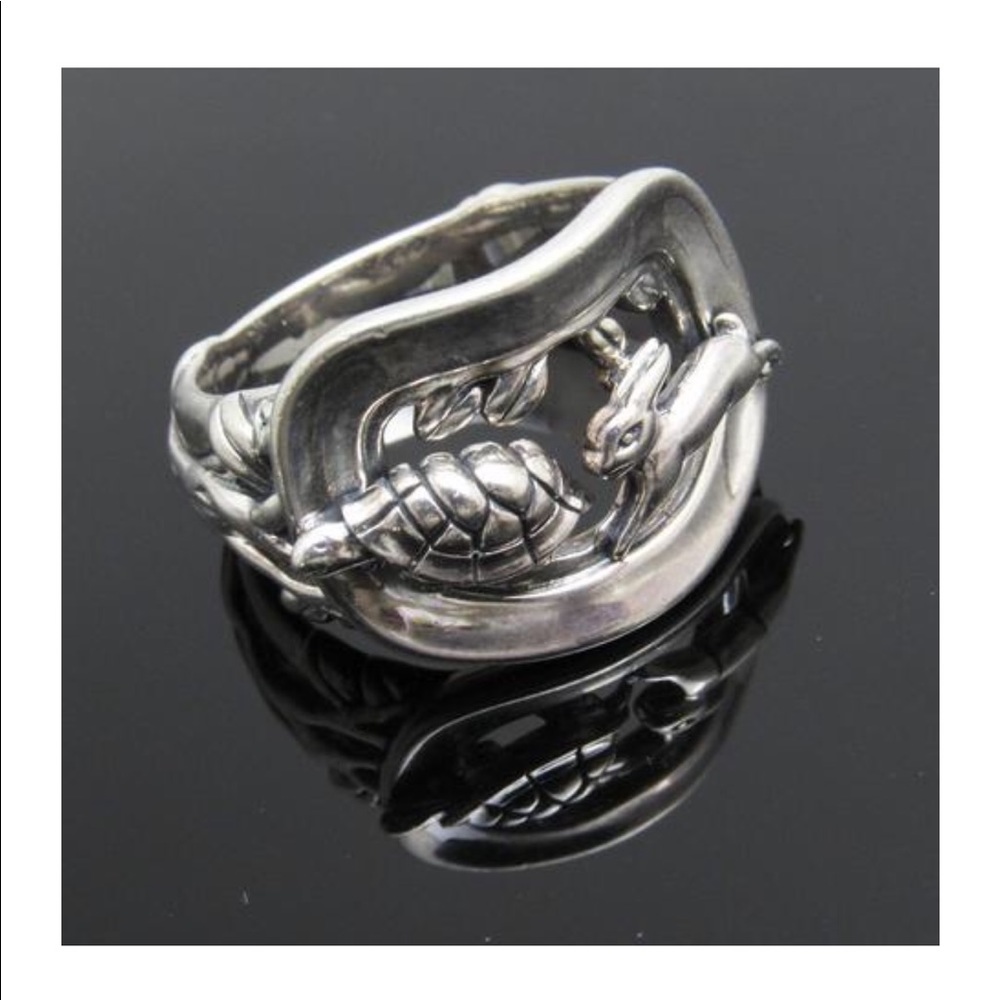 Kieselstein-Cord Tortoise and Hare Sterling Ring